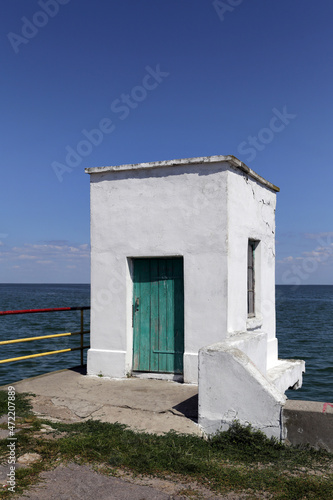 White booth at seaside in bright sunlight © aquatarkus