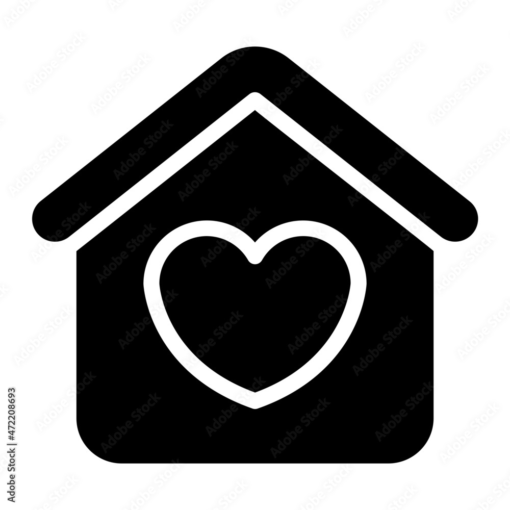 home sweet home glyph icon