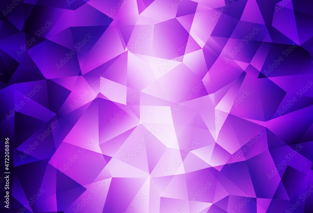 Light Purple, Pink vector triangle mosaic template. Light Purple, Pink vector triangle mosaic template.
