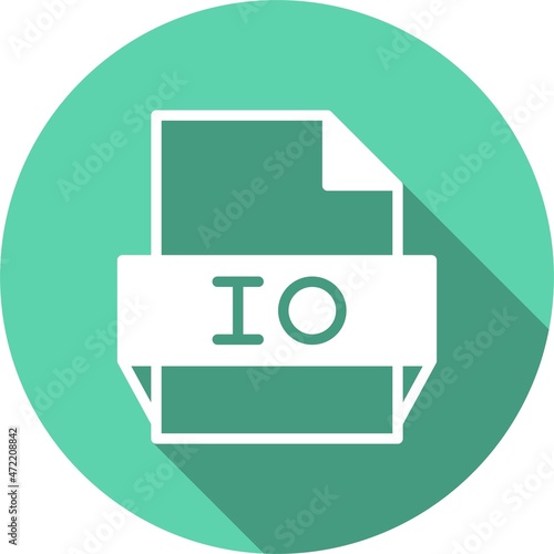 Io Glyph Circle Vector Icon Design