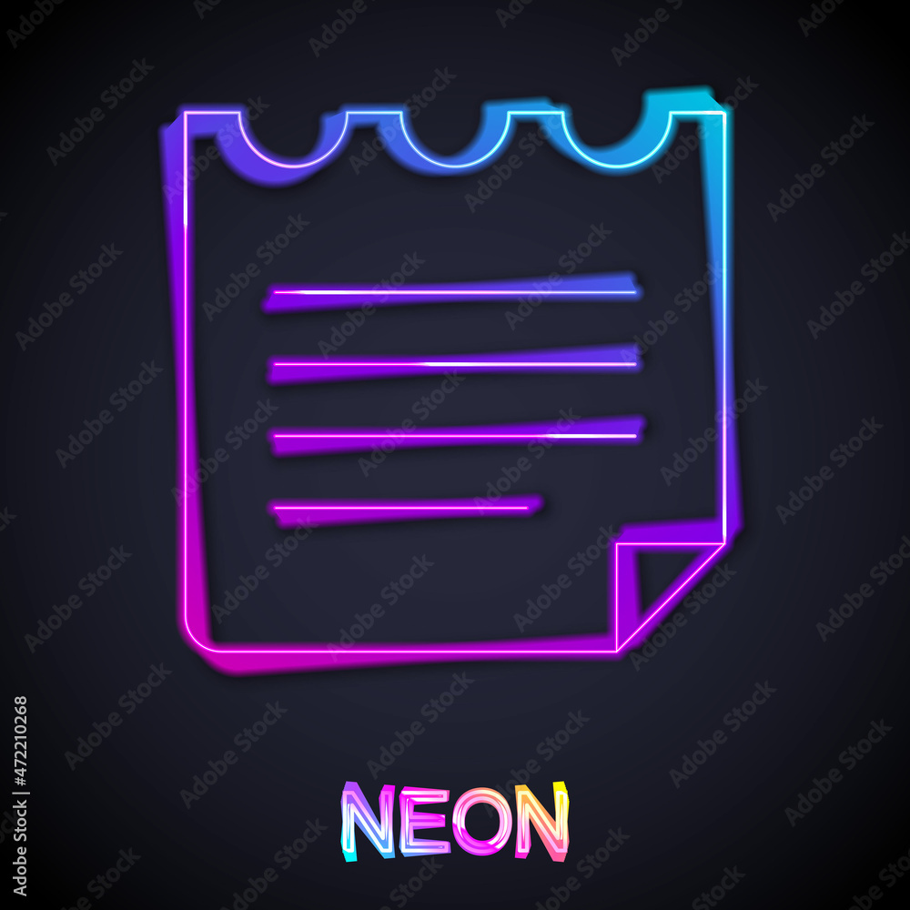 Glowing neon line Notebook icon isolated on black background. Spiral notepad icon. School notebook. Writing pad. Diary for school. Vector Glowing neon line Notebook icon isolated on black background. Spiral notepad icon. School notebook. Writing pad. Diary for school. Vector