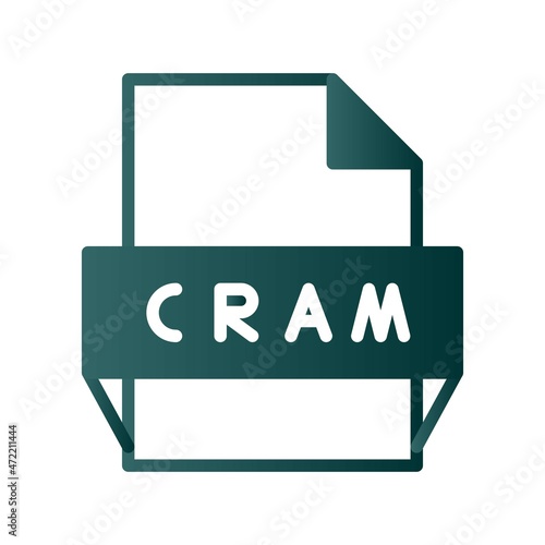Cram Glyph Gradient Vector Icon Design
