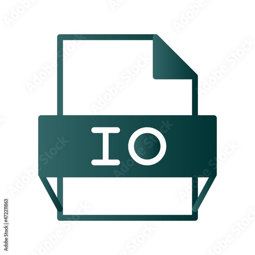 Io Glyph Gradient Vector Icon Design