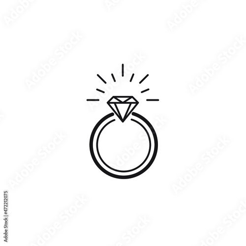 Ring Diamond icons symbol vector elements for infographic web
