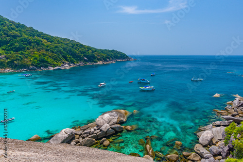 A beautiful lagoon on the Similan islands in Thailand