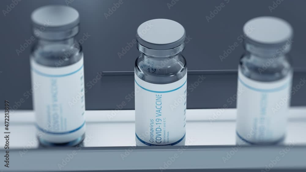 COVID 19 coronavirus vaccine ampules or bottles development ...