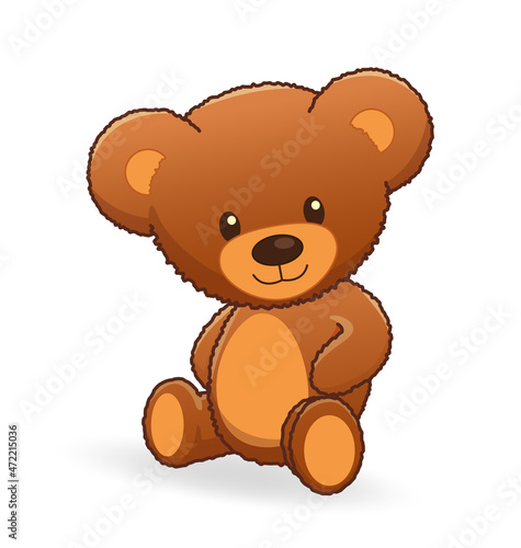 classic cute cuddly fuzzy brown teddy bear
