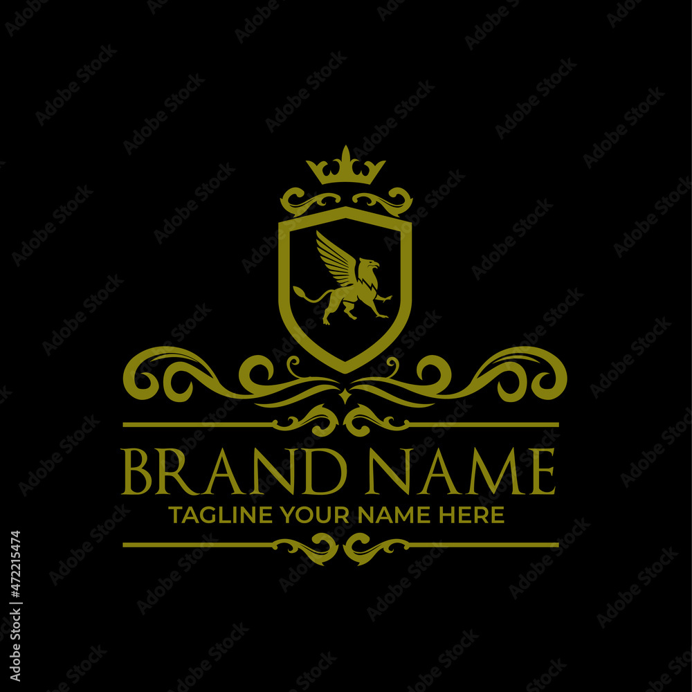 Fototapeta premium Gryphon Heraldic Logo
