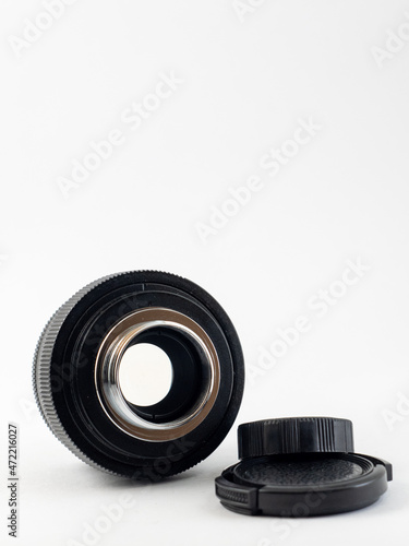 photo of a small manual lens