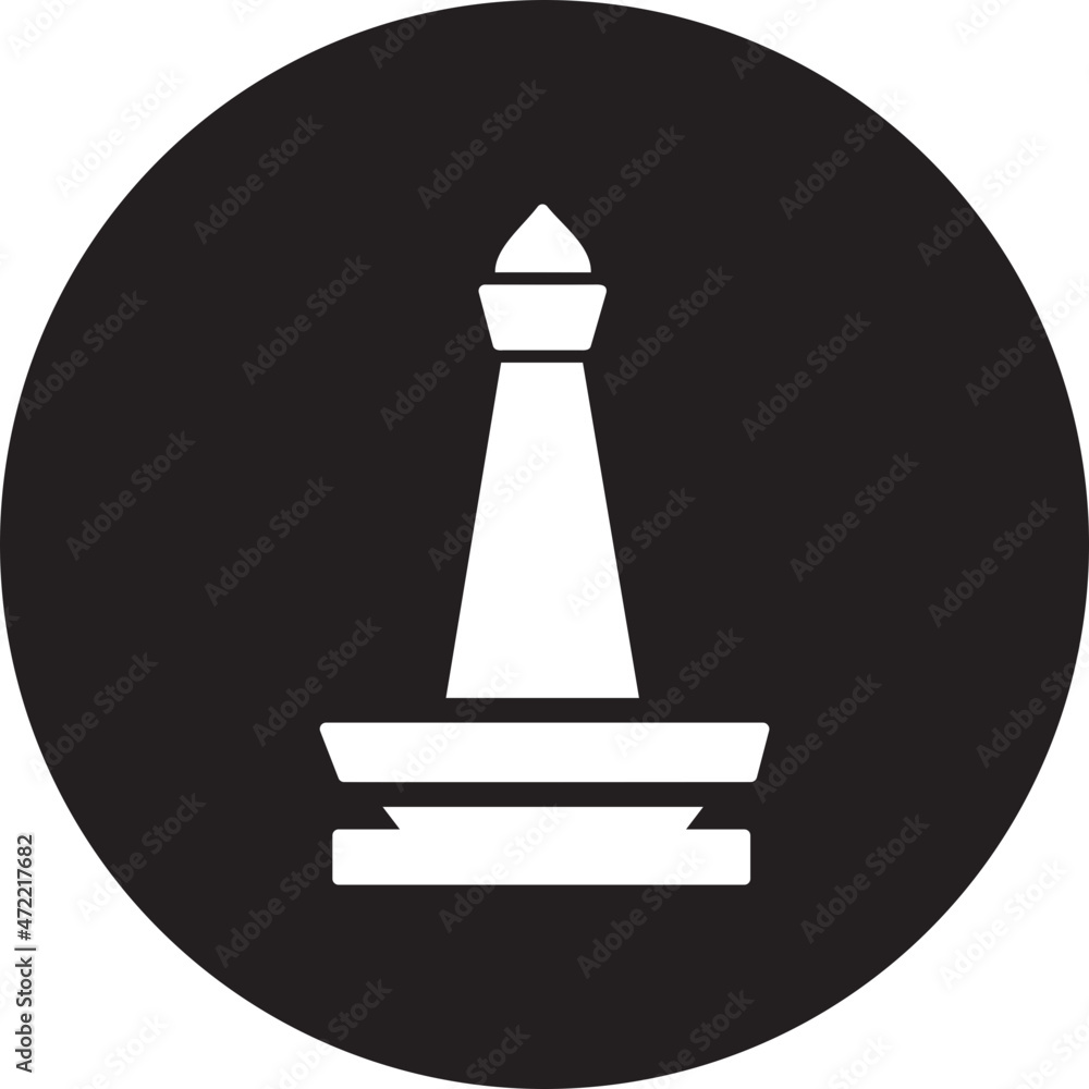 Monas Tower glyph icon Monas Tower glyph icon