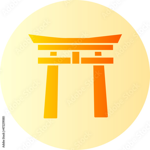 torii gate gradient icon