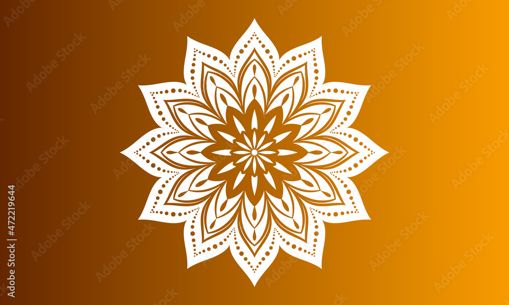 luxury Indian mandala design ornamental beautiful background in historical traditional Muslim and Indian style vector Template.
