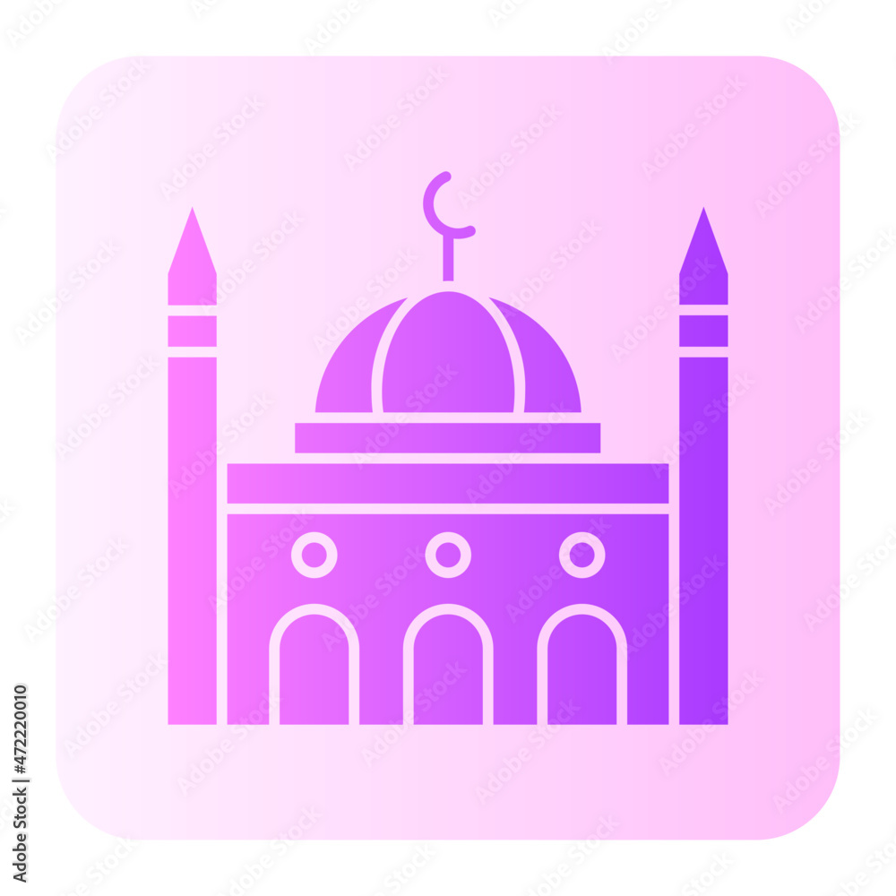 mosque gradient icon mosque gradient icon