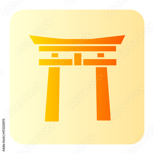 torii gate gradient icon