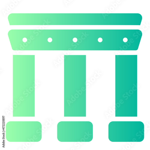 Brandenburg Gate gradient icon