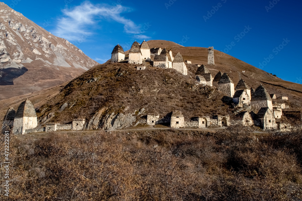 Dargavs the city of dead. North Ossetia-Alania republic, Russia