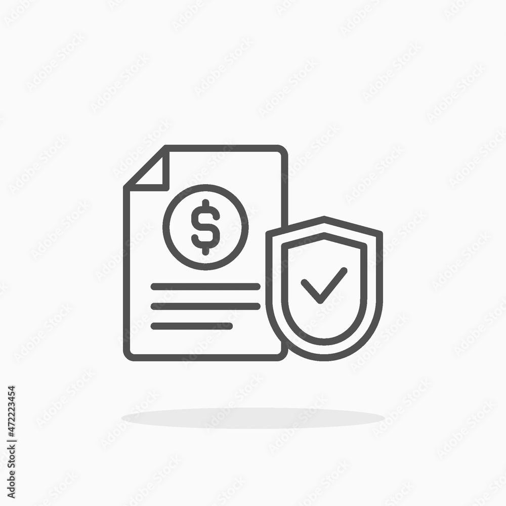 Insurance icon. Editable Stroke and pixel perfect. Outline style. Vector illustration. Enjoy this icon for your project. Insurance icon. Editable Stroke and pixel perfect. Outline style. Vector illustration. Enjoy this icon for your project.