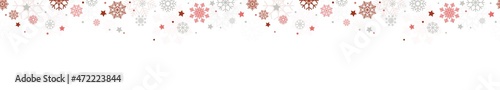 seamless falling snow flake panorama background