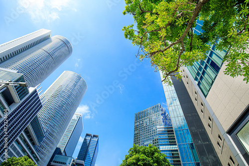 都市イメージ　名古屋駅前の高層ビル群