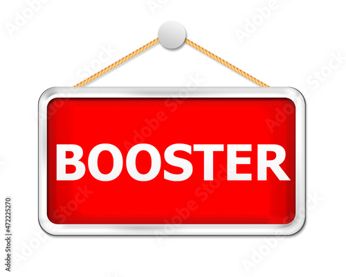 Red Covid Booster Sign