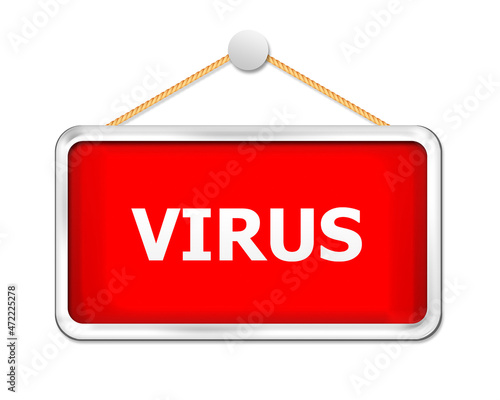 Red Covid Virus Sign graphic