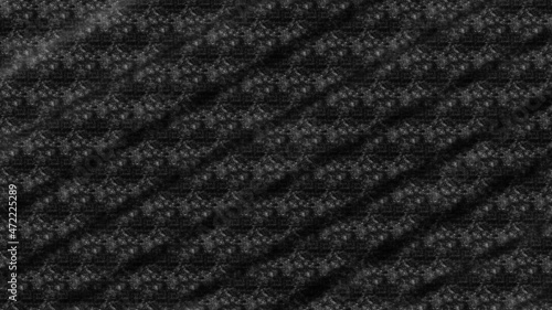 black background and white holographic flower, plain gradient surface abstract