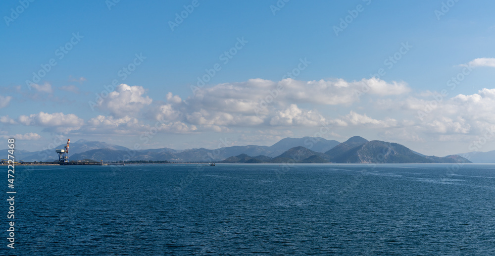 the industrial port and harbor in Ploce on the Adriatic Coast of Croatia the industrial port and harbor in Ploce on the Adriatic Coast of Croatia
