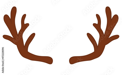 Reindeer antlers. Funny selfie photo mask