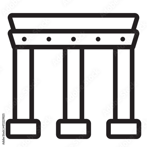 Brandenburg Gate line icon