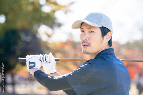 ゴルフ, ゴルファー, プロゴルファー, スポーツ, 人, 人物, 日本人, 帽子, 男, 男性, ナイスショット, 日本, golf, golfer