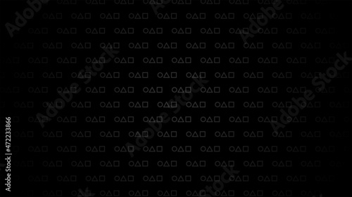 background filled with triangular, square, round shapes like game buttons