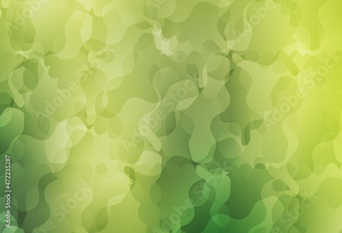 Light Green, Yellow vector pattern with random forms.