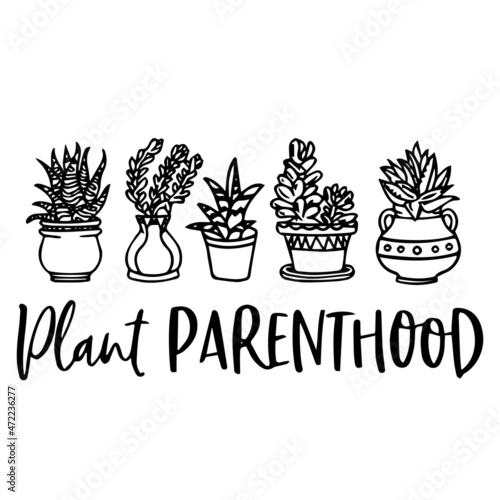 plant parenthood logo inspirational quotes typography lettering design