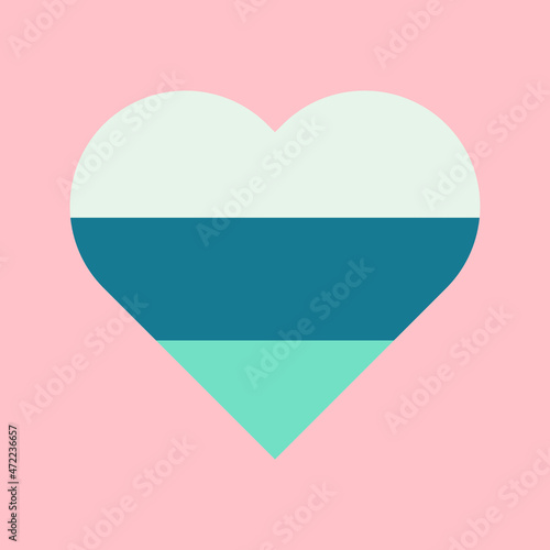 Free Download heart of sea color in flat style - GFXLoad