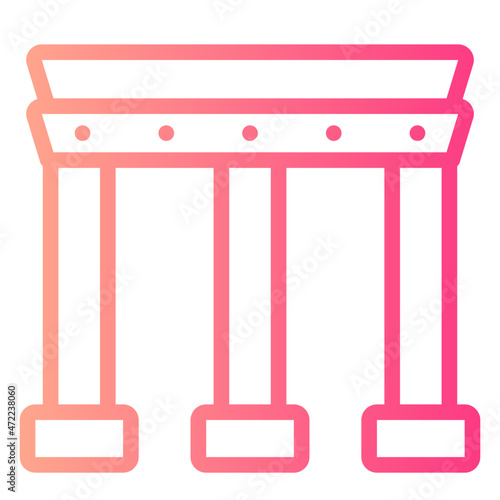 Brandenburg Gate gradient icon