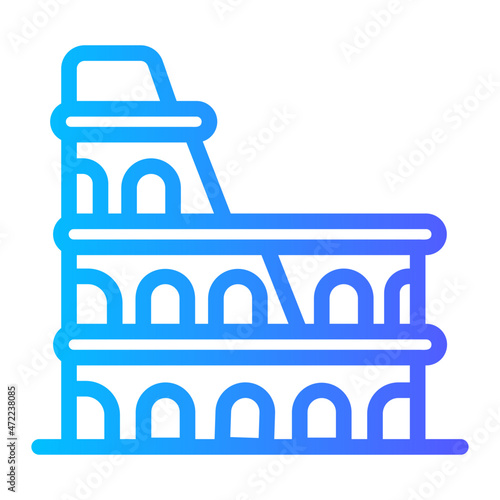 Colosseum gradient icon