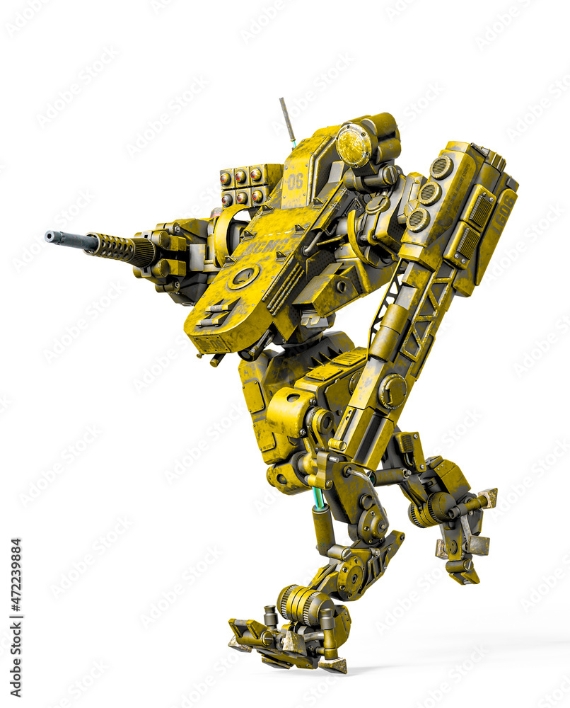 combat mech is running combat mech is running