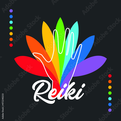 Reiki symbol. The word Reiki is made up of two Japanese words, Rei means 'Universal' - Ki means 'life force energy'.