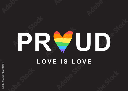 Proud. Gay Pride banner