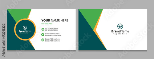 Modern Corporate Business Card Template Design, Fully Editable Template.
