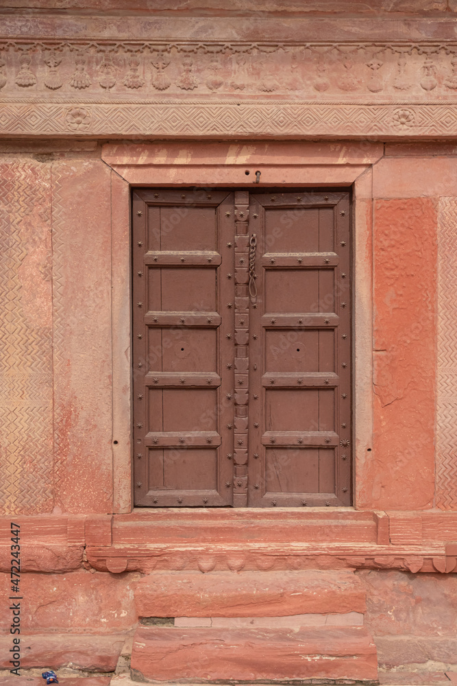 Old wooden door from the 16th century India
