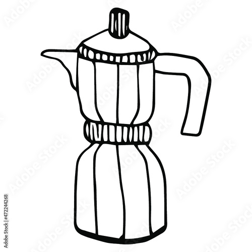 vector silhouette geyser italian coffee maker