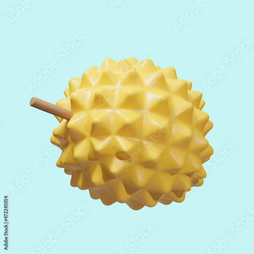 durian fruit 3d illustration