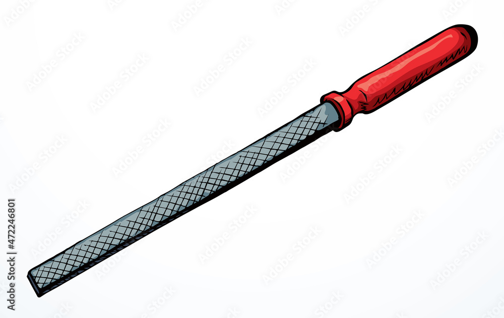 Old steel file. Vector drawing Old steel file. Vector drawing