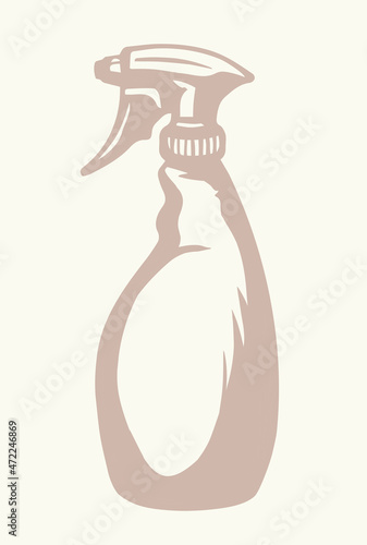 Cleaning spray. Vector drawing icon