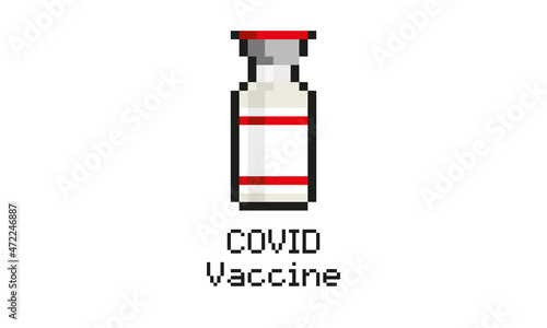 covid 19 coronavirus vaccine little glass transparent bottle, to prevent delta and omicron