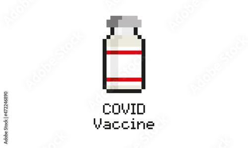 covid 19 coronavirus vaccine little glass transparent bottle, to prevent delta and omicron