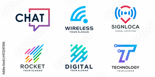 Free Download innovative technology company logo icon set. - GFXLoad
