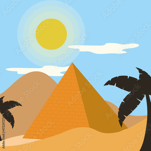 egypt pyramid card
