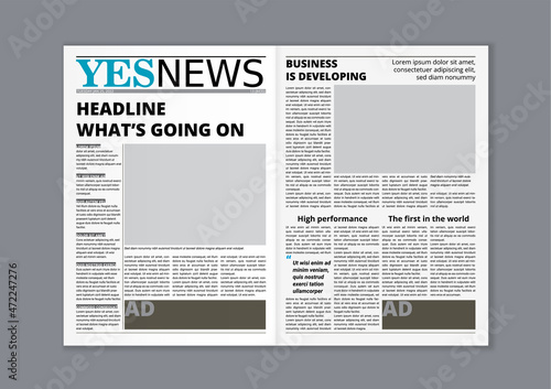 New Newspaper Spread Sheets Print Layout Template